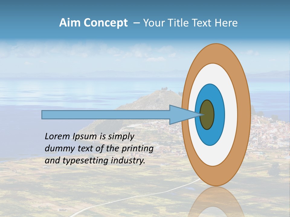 A Small Island In The Middle Of A Large Body Of Water PowerPoint Template