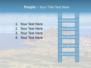 A Small Island In The Middle Of A Large Body Of Water PowerPoint Template