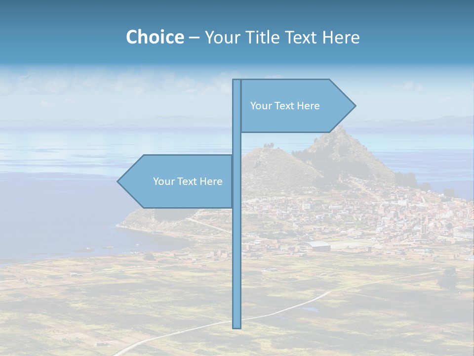 A Small Island In The Middle Of A Large Body Of Water PowerPoint Template