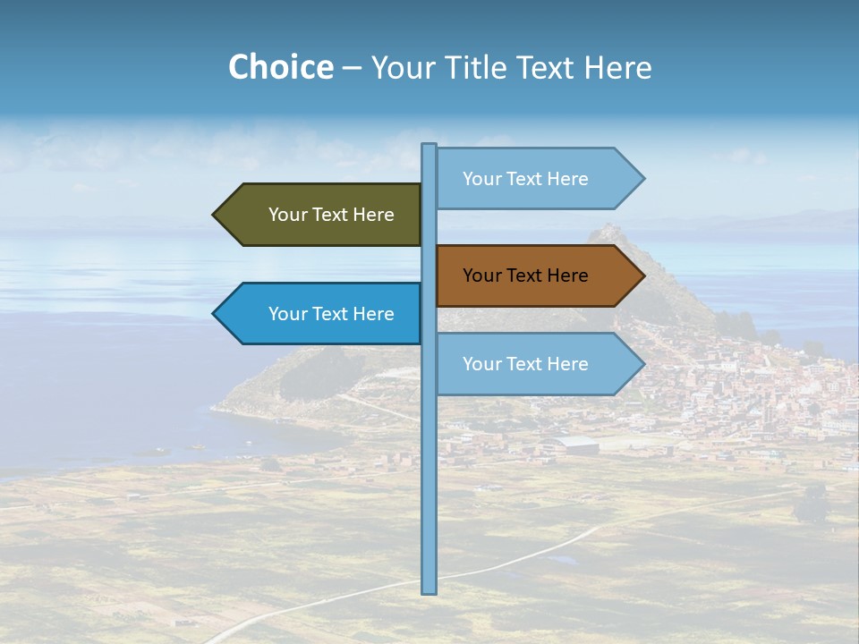 A Small Island In The Middle Of A Large Body Of Water PowerPoint Template