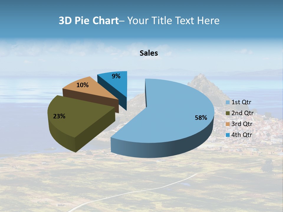 A Small Island In The Middle Of A Large Body Of Water PowerPoint Template