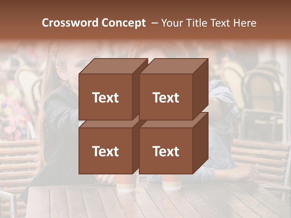 Two Girls Giving Thumbs Up At A Table PowerPoint Template