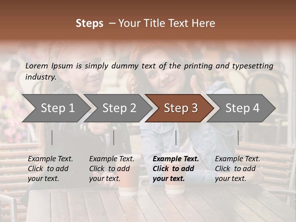 Two Girls Giving Thumbs Up At A Table PowerPoint Template