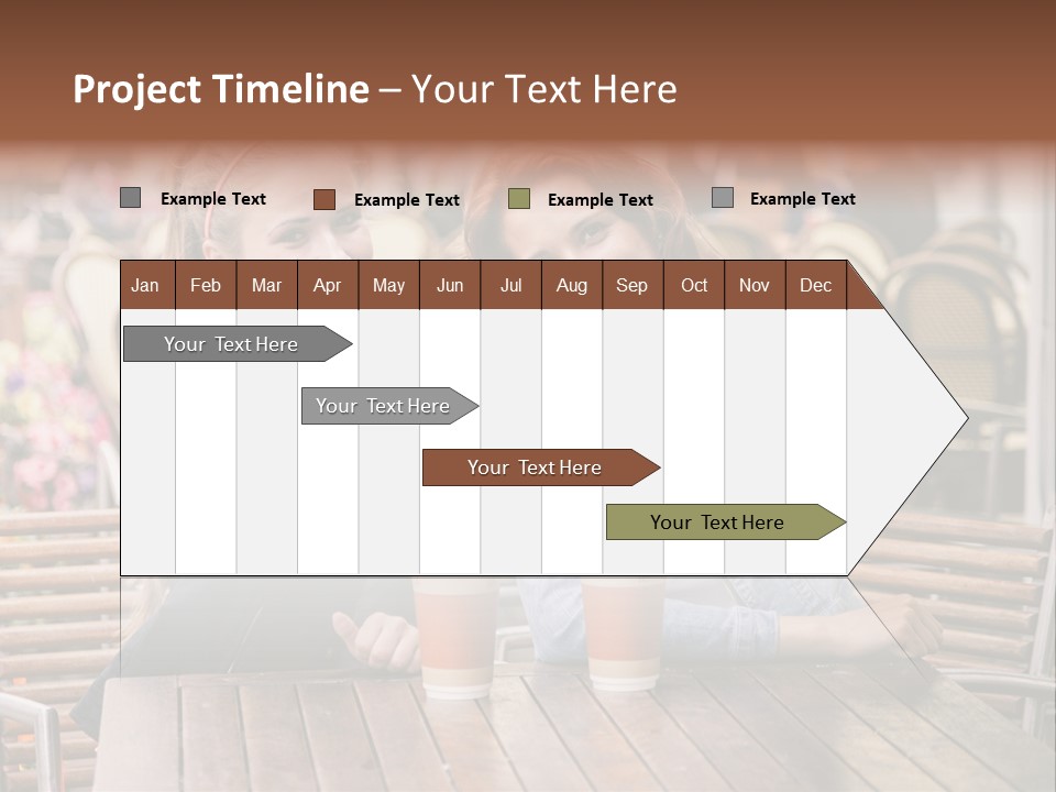 Two Girls Giving Thumbs Up At A Table PowerPoint Template
