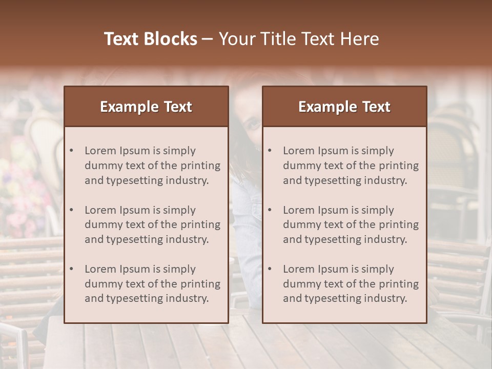 Two Girls Giving Thumbs Up At A Table PowerPoint Template