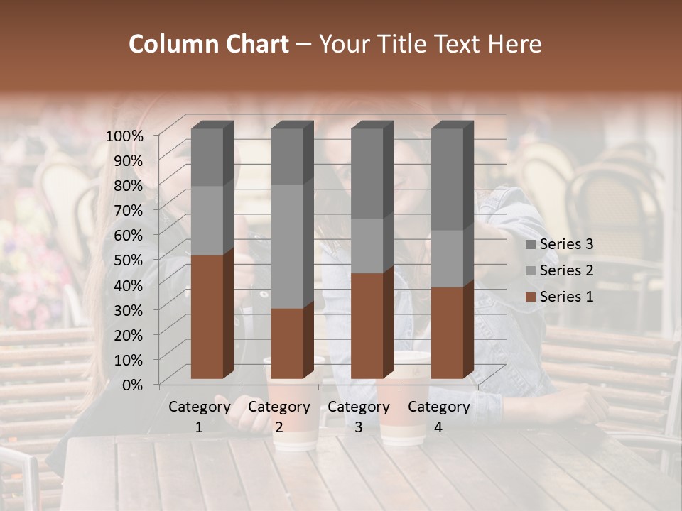 Two Girls Giving Thumbs Up At A Table PowerPoint Template