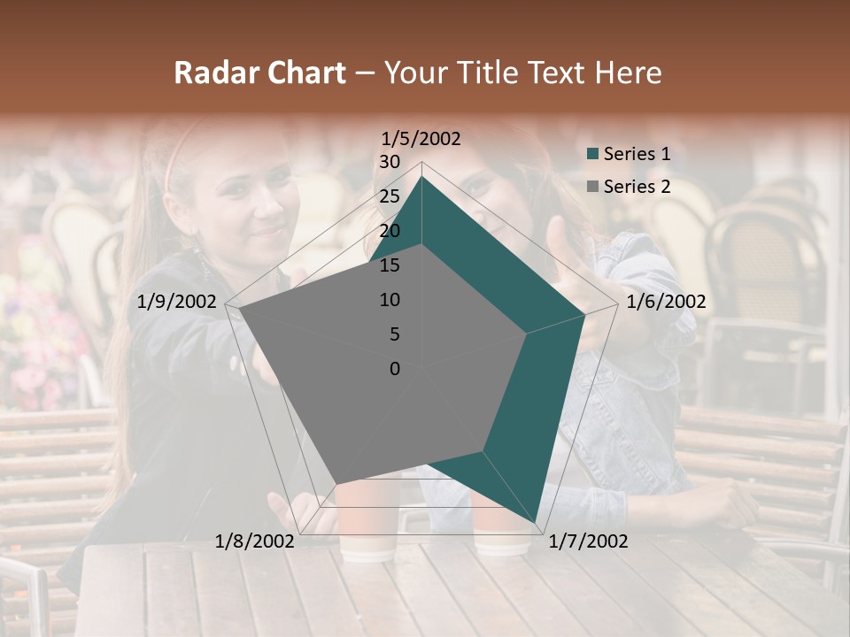 Two Girls Giving Thumbs Up At A Table PowerPoint Template
