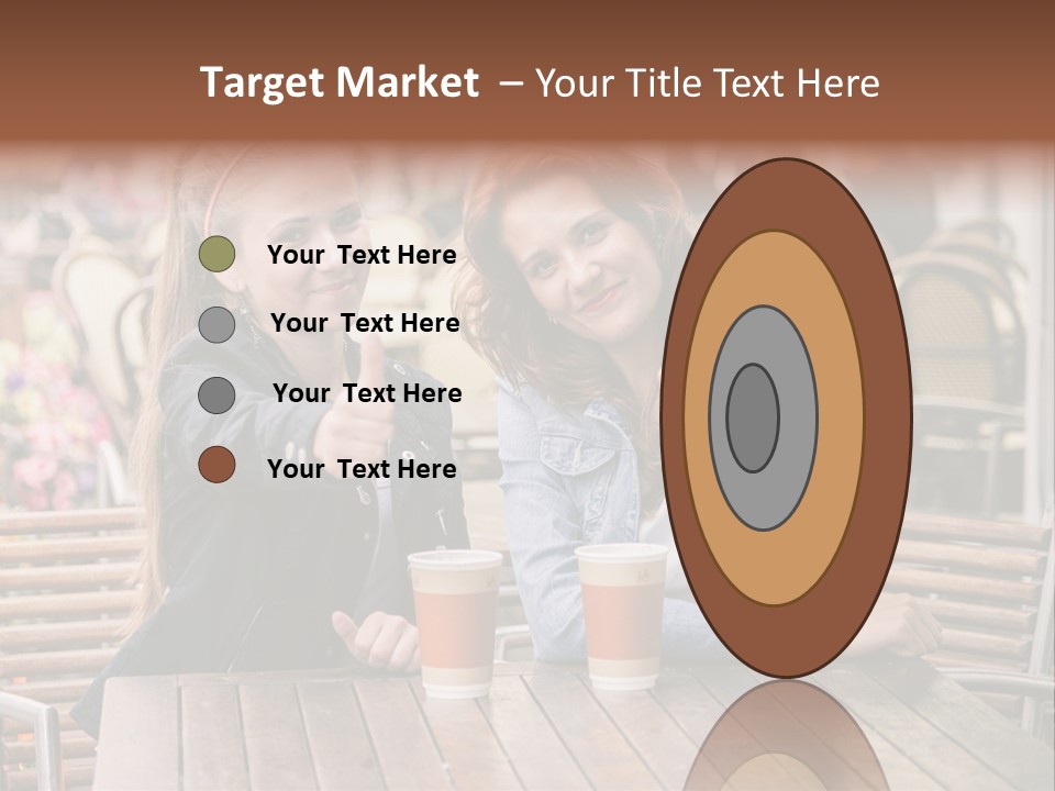 Two Girls Giving Thumbs Up At A Table PowerPoint Template