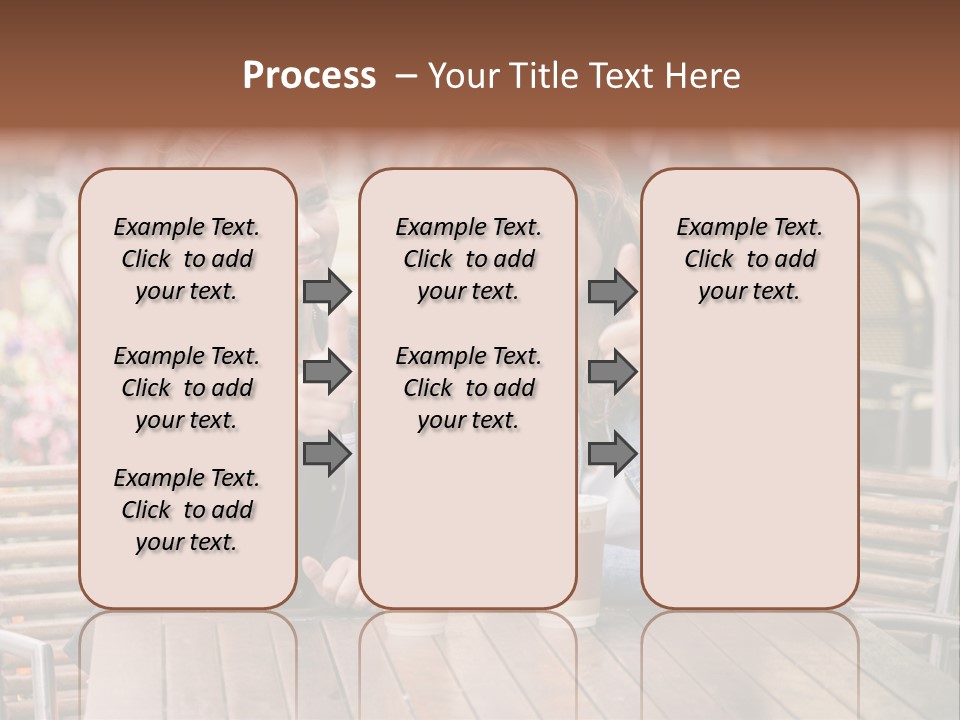 Two Girls Giving Thumbs Up At A Table PowerPoint Template