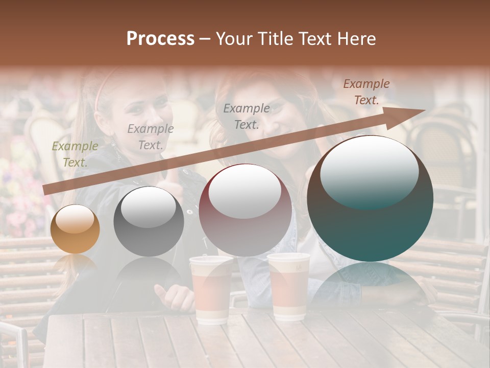 Two Girls Giving Thumbs Up At A Table PowerPoint Template