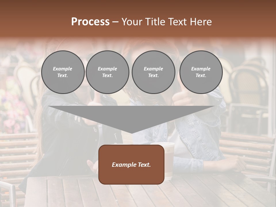 Two Girls Giving Thumbs Up At A Table PowerPoint Template