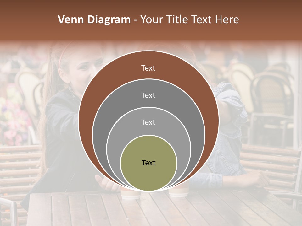 Two Girls Giving Thumbs Up At A Table PowerPoint Template