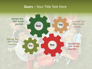 A Group Of Children Sitting On A Blanket Eating Food PowerPoint Template