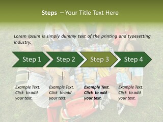 A Group Of Children Sitting On A Blanket Eating Food PowerPoint Template