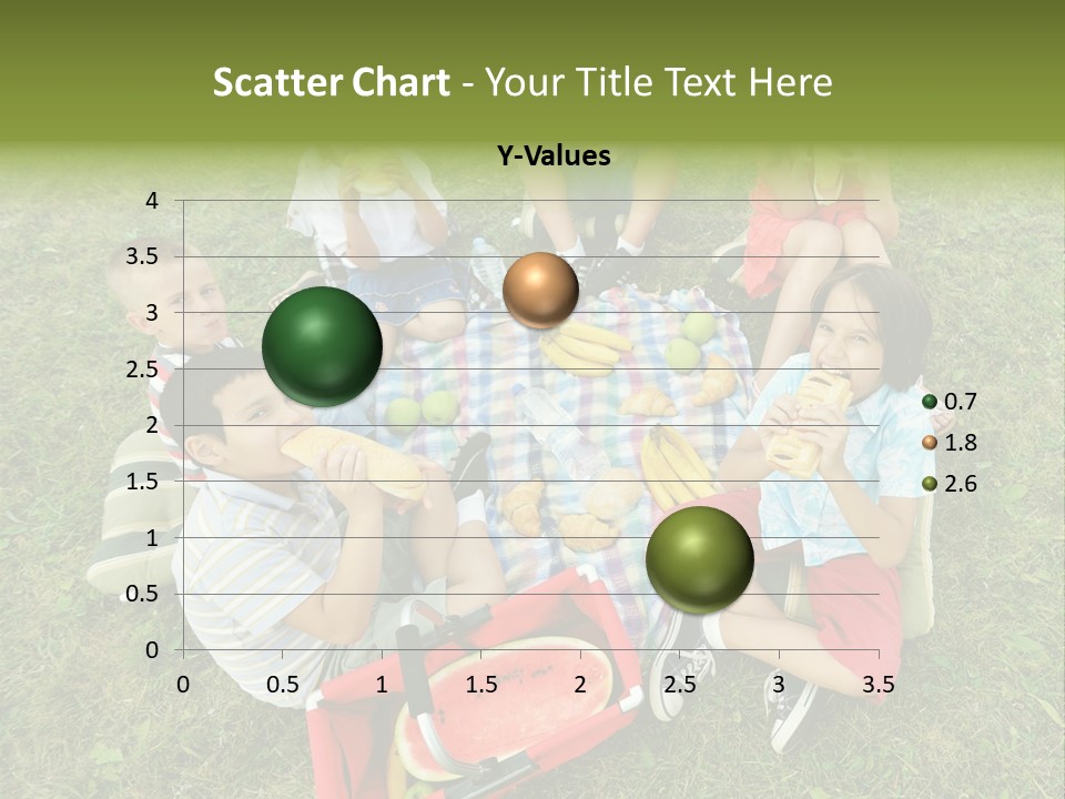 A Group Of Children Sitting On A Blanket Eating Food PowerPoint Template