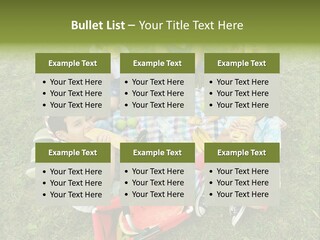 A Group Of Children Sitting On A Blanket Eating Food PowerPoint Template