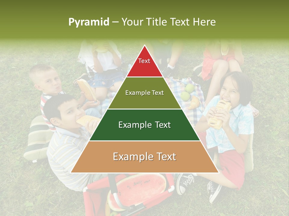 A Group Of Children Sitting On A Blanket Eating Food PowerPoint Template