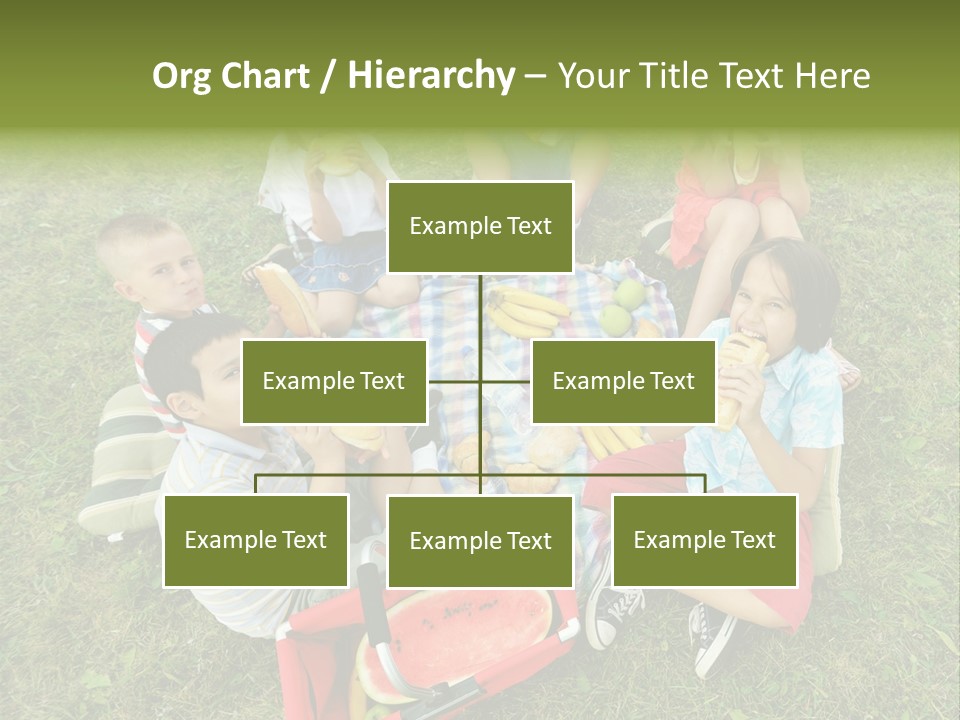 A Group Of Children Sitting On A Blanket Eating Food PowerPoint Template