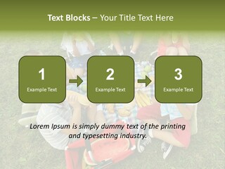 A Group Of Children Sitting On A Blanket Eating Food PowerPoint Template