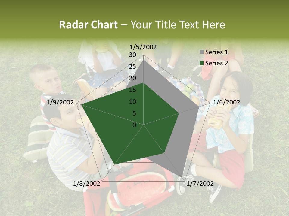 A Group Of Children Sitting On A Blanket Eating Food PowerPoint Template