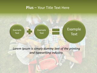 A Group Of Children Sitting On A Blanket Eating Food PowerPoint Template
