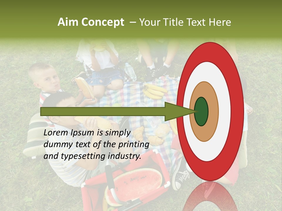 A Group Of Children Sitting On A Blanket Eating Food PowerPoint Template