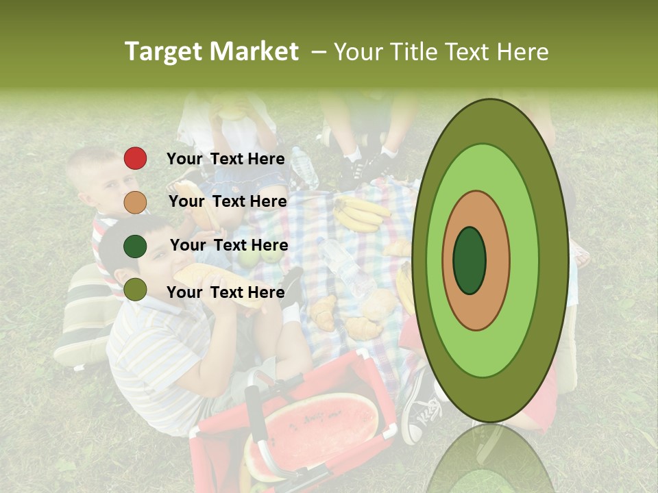 A Group Of Children Sitting On A Blanket Eating Food PowerPoint Template