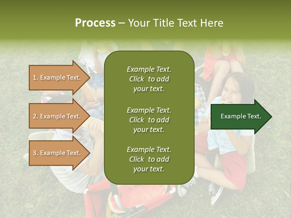 A Group Of Children Sitting On A Blanket Eating Food PowerPoint Template