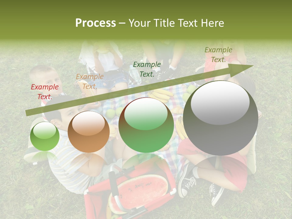 A Group Of Children Sitting On A Blanket Eating Food PowerPoint Template