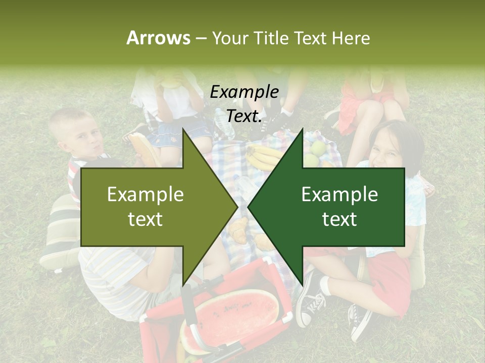 A Group Of Children Sitting On A Blanket Eating Food PowerPoint Template