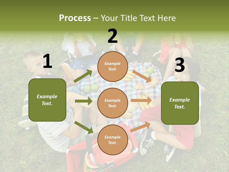 A Group Of Children Sitting On A Blanket Eating Food PowerPoint Template