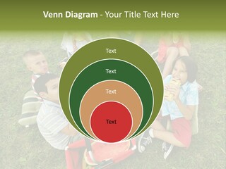 A Group Of Children Sitting On A Blanket Eating Food PowerPoint Template