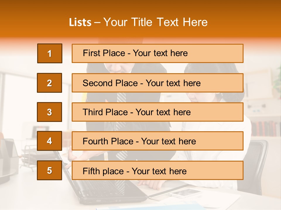 A Couple Of People That Are Looking At A Laptop PowerPoint Template