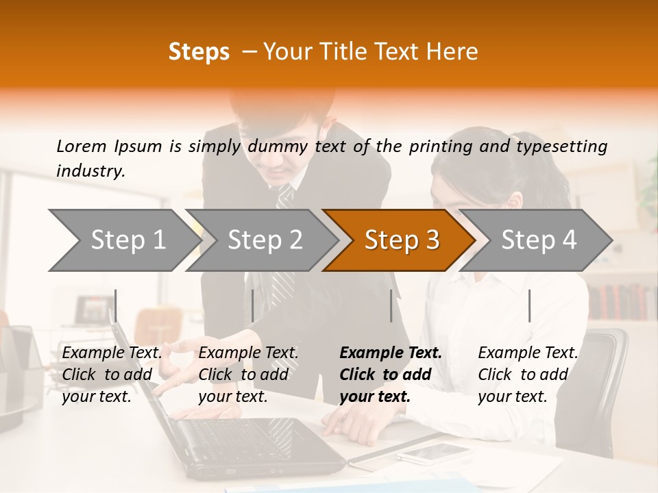 A Couple Of People That Are Looking At A Laptop PowerPoint Template