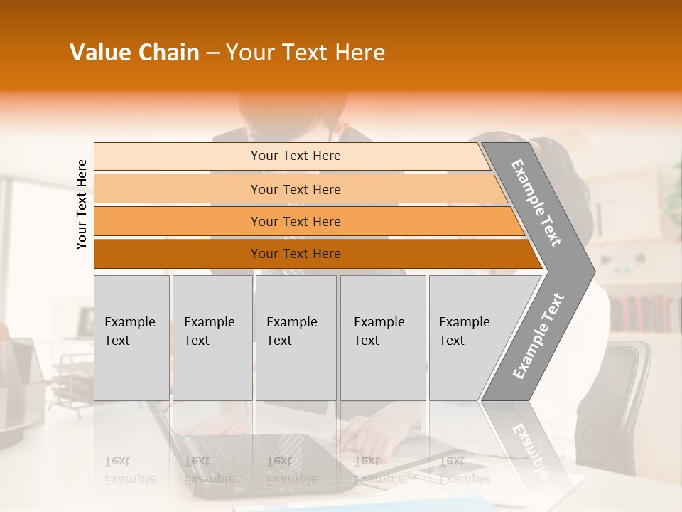 A Couple Of People That Are Looking At A Laptop PowerPoint Template