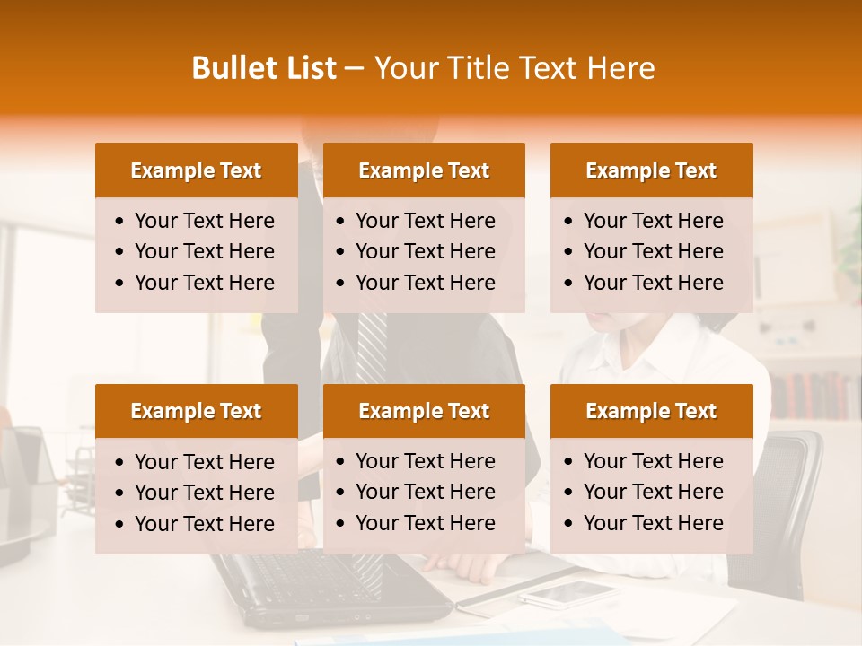 A Couple Of People That Are Looking At A Laptop PowerPoint Template