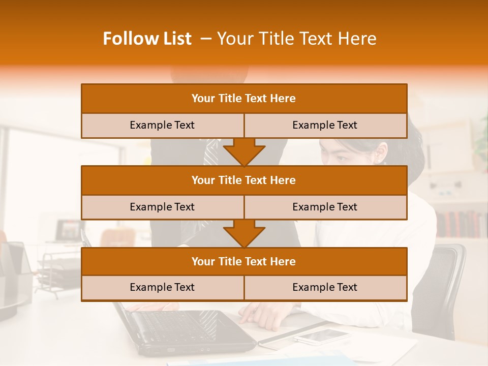A Couple Of People That Are Looking At A Laptop PowerPoint Template
