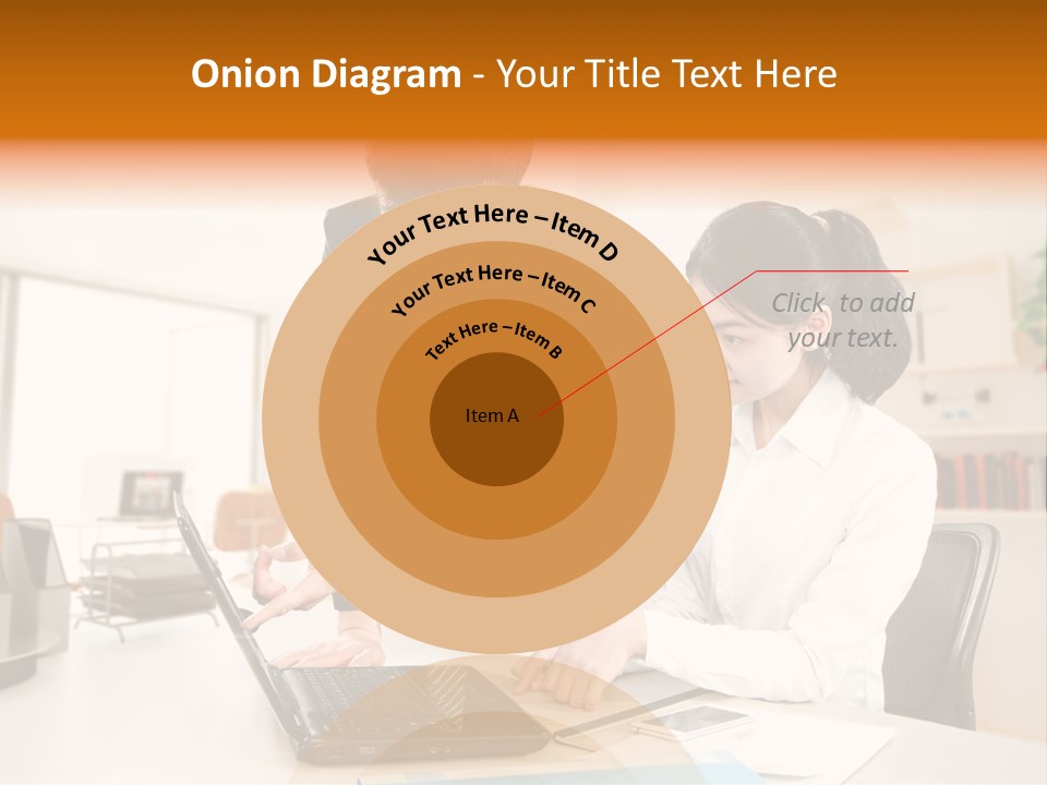 A Couple Of People That Are Looking At A Laptop PowerPoint Template