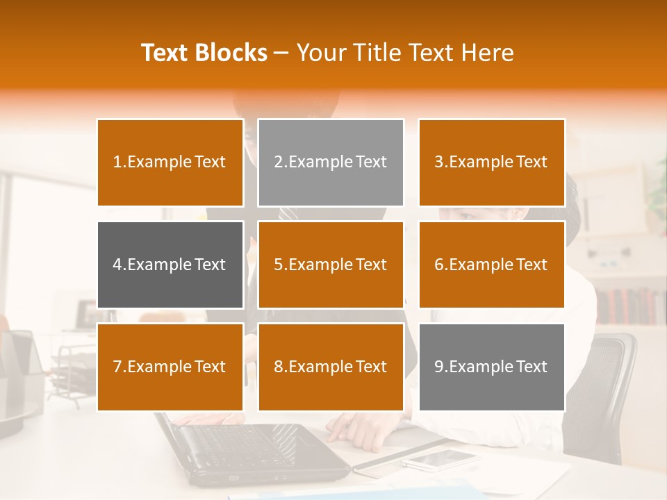 A Couple Of People That Are Looking At A Laptop PowerPoint Template