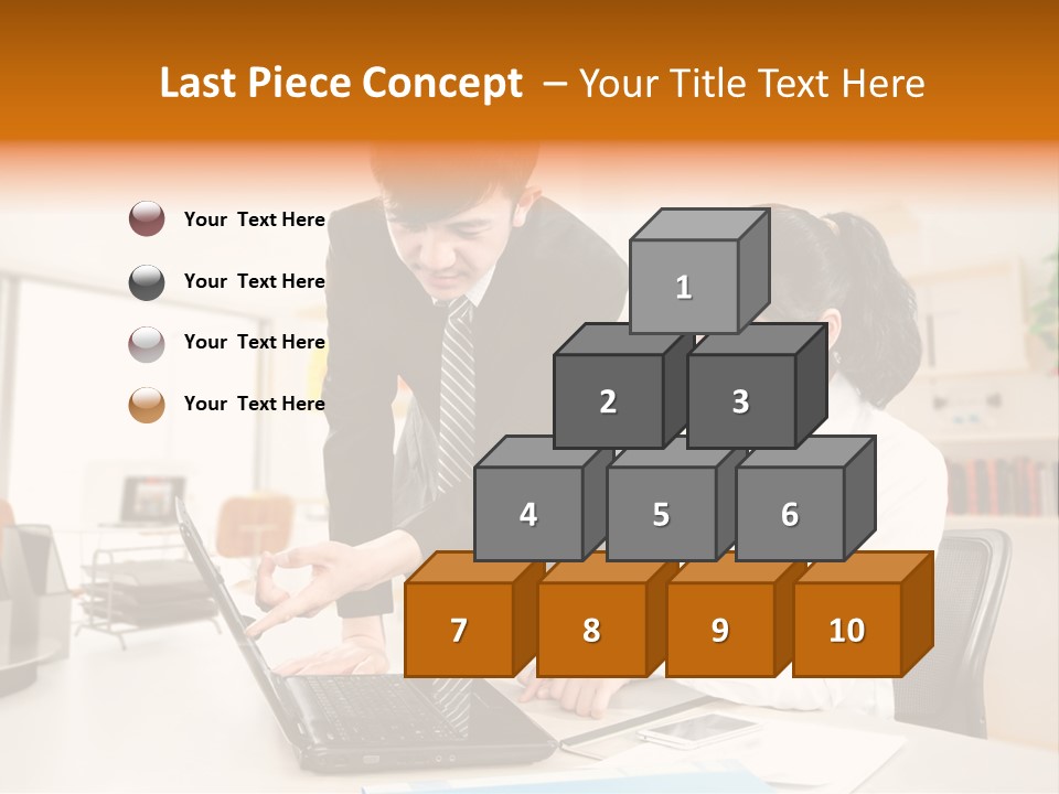 A Couple Of People That Are Looking At A Laptop PowerPoint Template