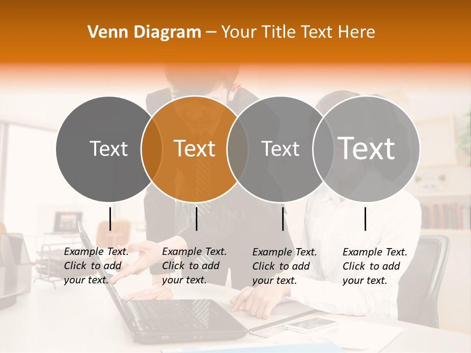 A Couple Of People That Are Looking At A Laptop PowerPoint Template