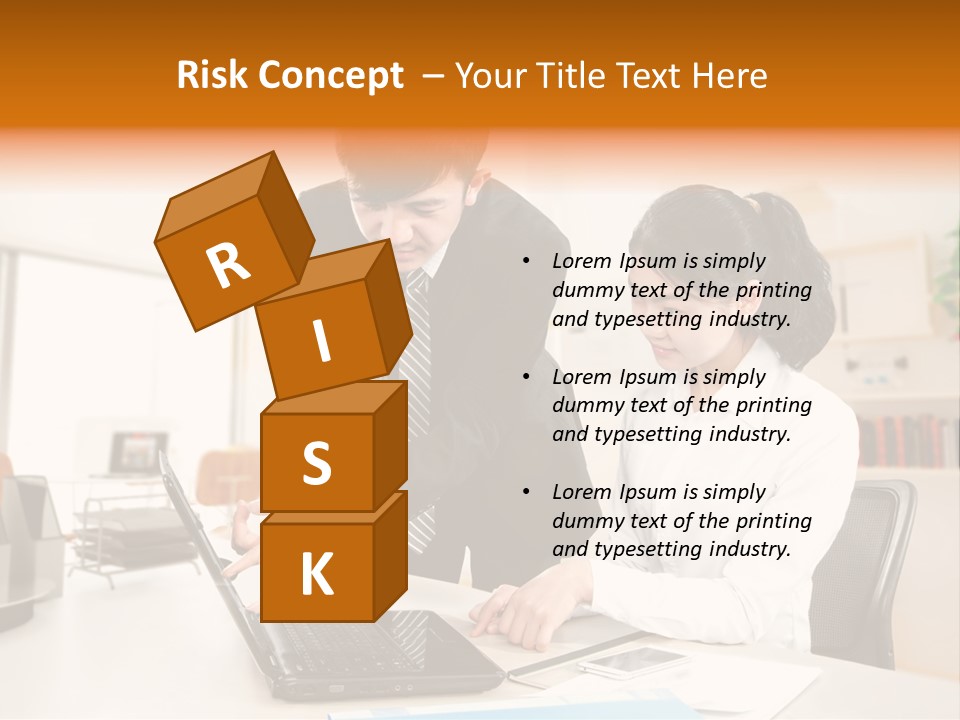 A Couple Of People That Are Looking At A Laptop PowerPoint Template