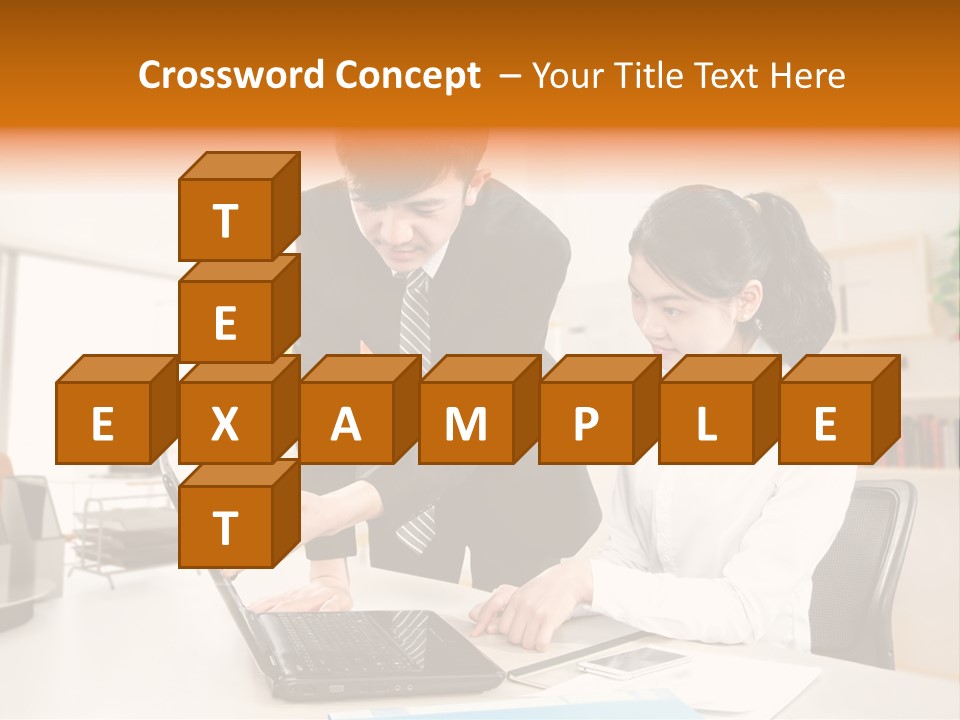 A Couple Of People That Are Looking At A Laptop PowerPoint Template