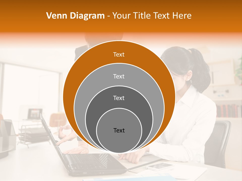 A Couple Of People That Are Looking At A Laptop PowerPoint Template