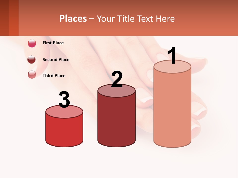 A Woman's Hands With French Manies On Them PowerPoint Template