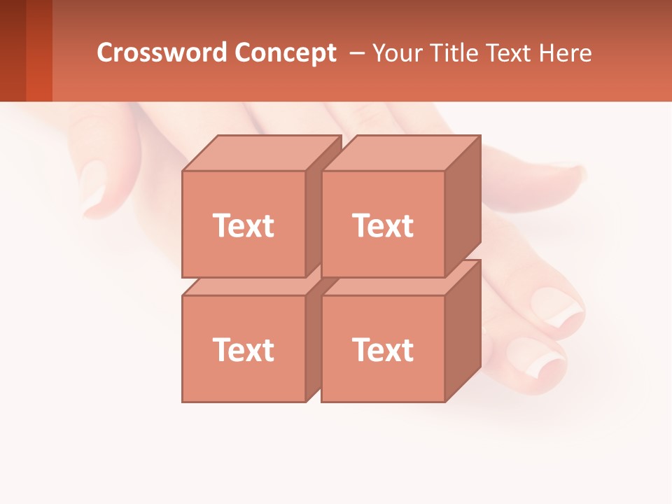 A Woman's Hands With French Manies On Them PowerPoint Template