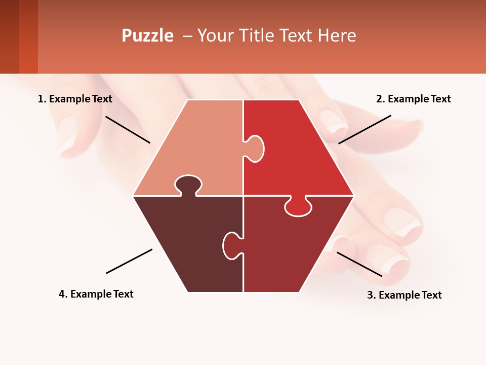 A Woman's Hands With French Manies On Them PowerPoint Template
