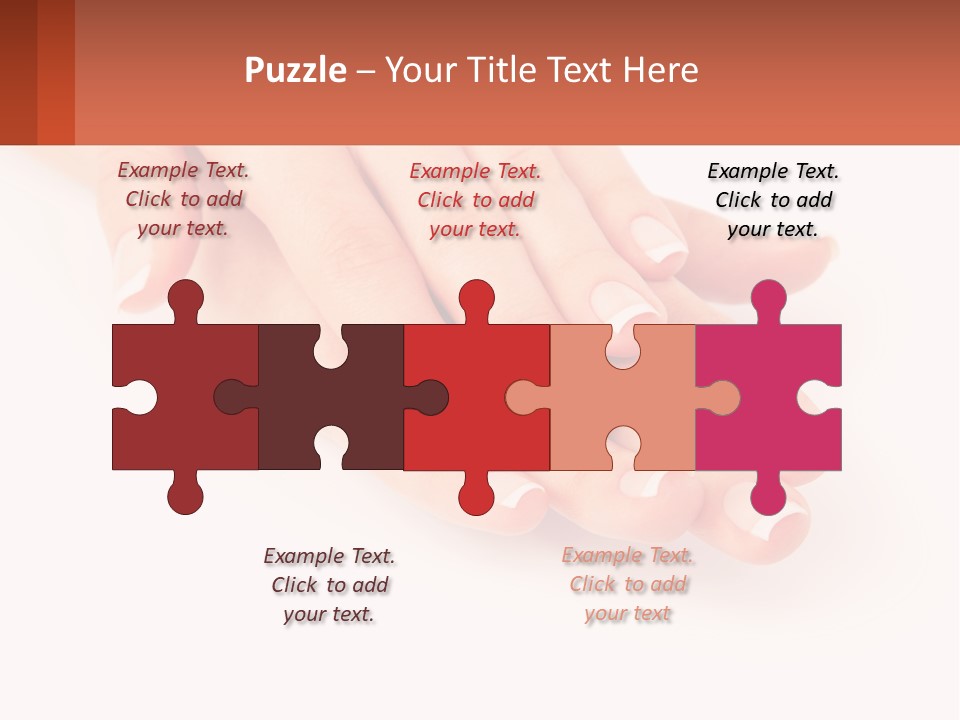 A Woman's Hands With French Manies On Them PowerPoint Template