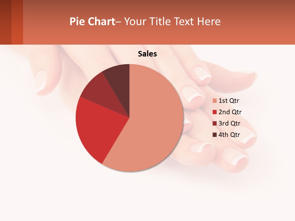 A Woman's Hands With French Manies On Them PowerPoint Template