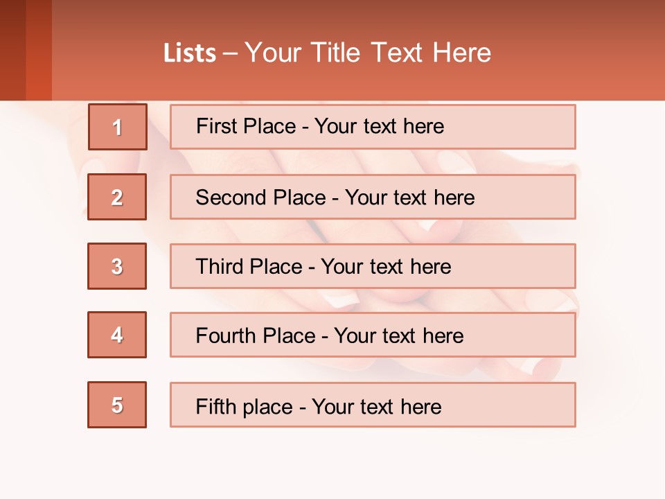 A Woman's Hands With French Manies On Them PowerPoint Template